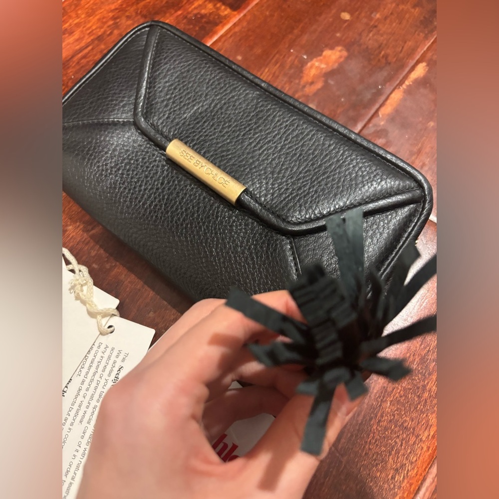 SEE BY CHLOE Long Black Leather Wallet, LIKE NEW - Picture 8 of 8